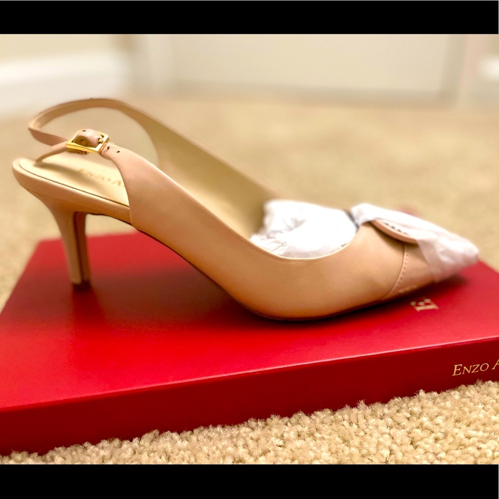 enzo angiolini danalee pink marble heels